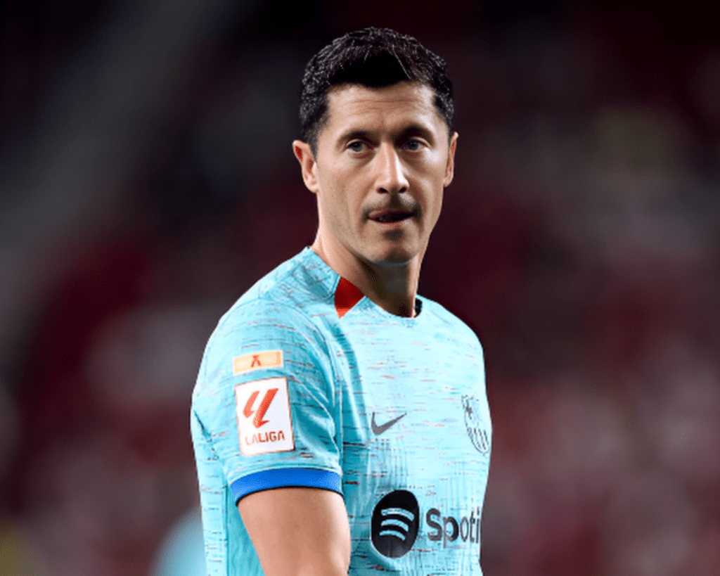 robert Lewandowski against OSasuna in September ,2023