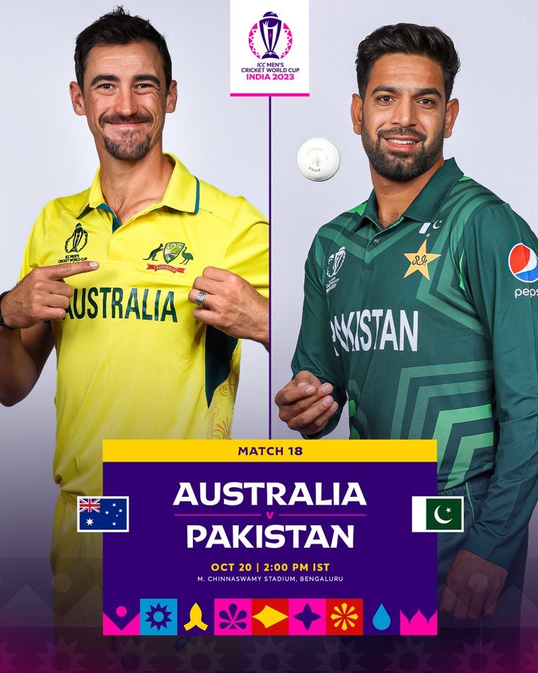 AUS vs PAK played at M. Chinnaswamy Stadium in ICC Cricket Stadium