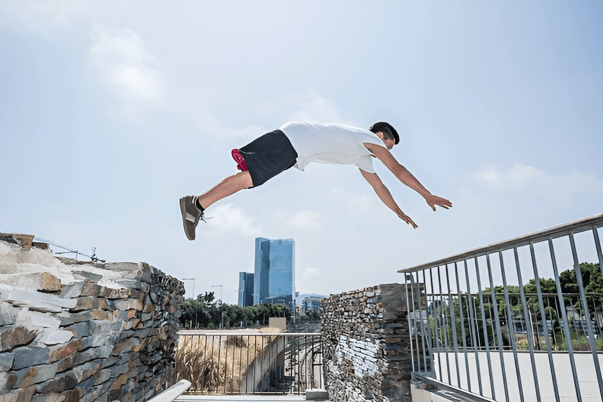 Parkour game jumping tutorial