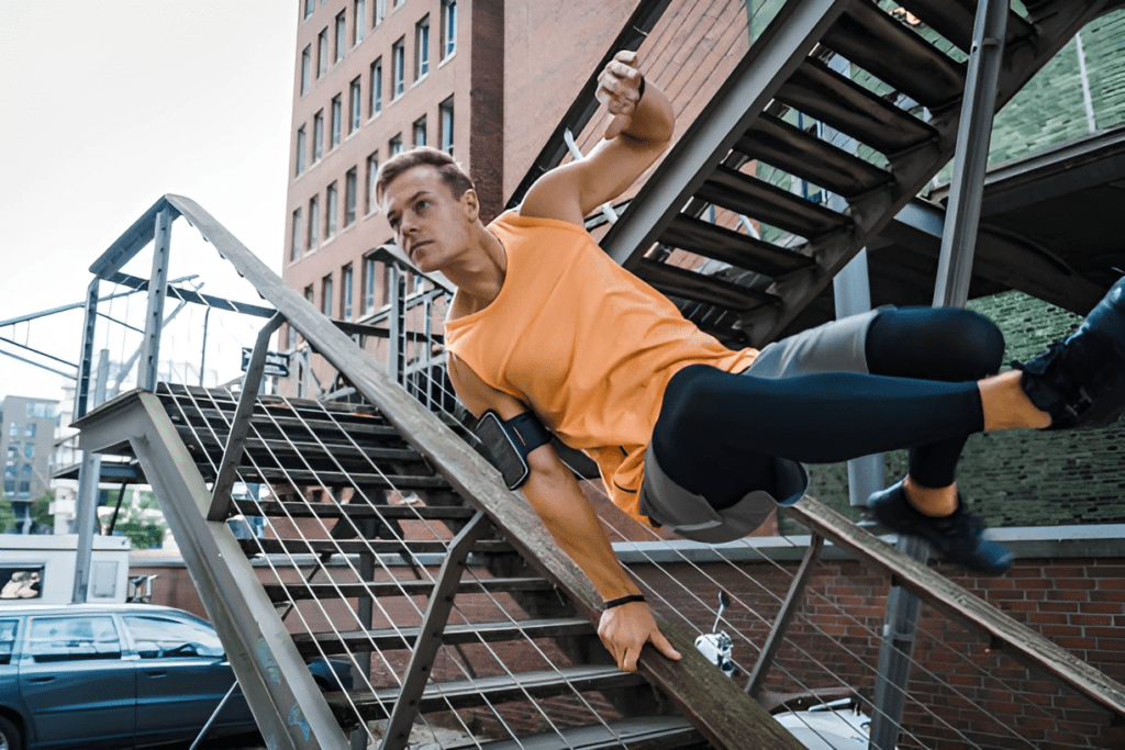 Training of parkour game