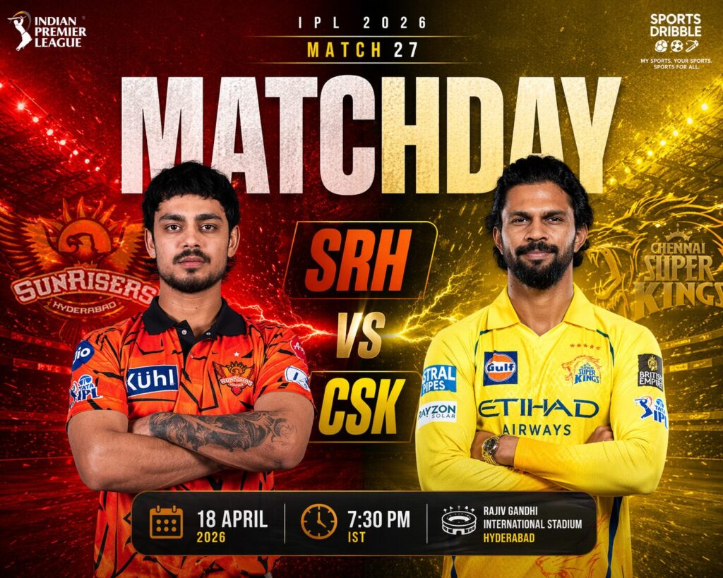 Sunrisers Hyderabad vs Chennai Super Kings.