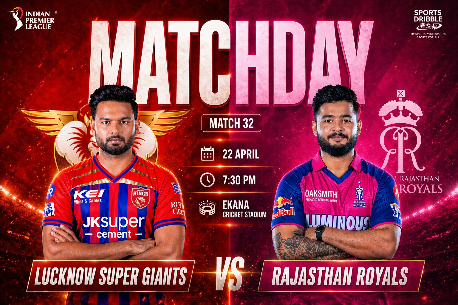 Lucknow Super Giants vs Rajasthan Royals.