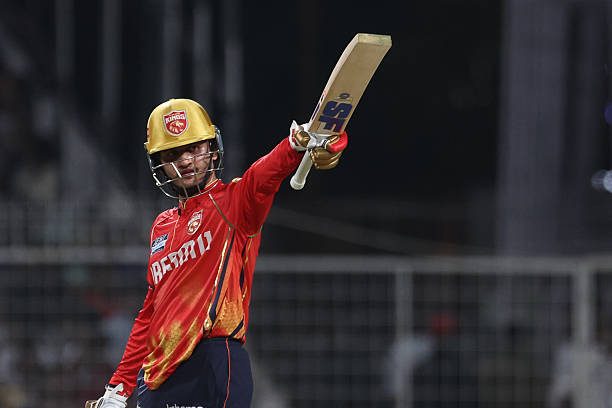 One of the best youngster in cricket Priyansh Arya celebrates his fifty.