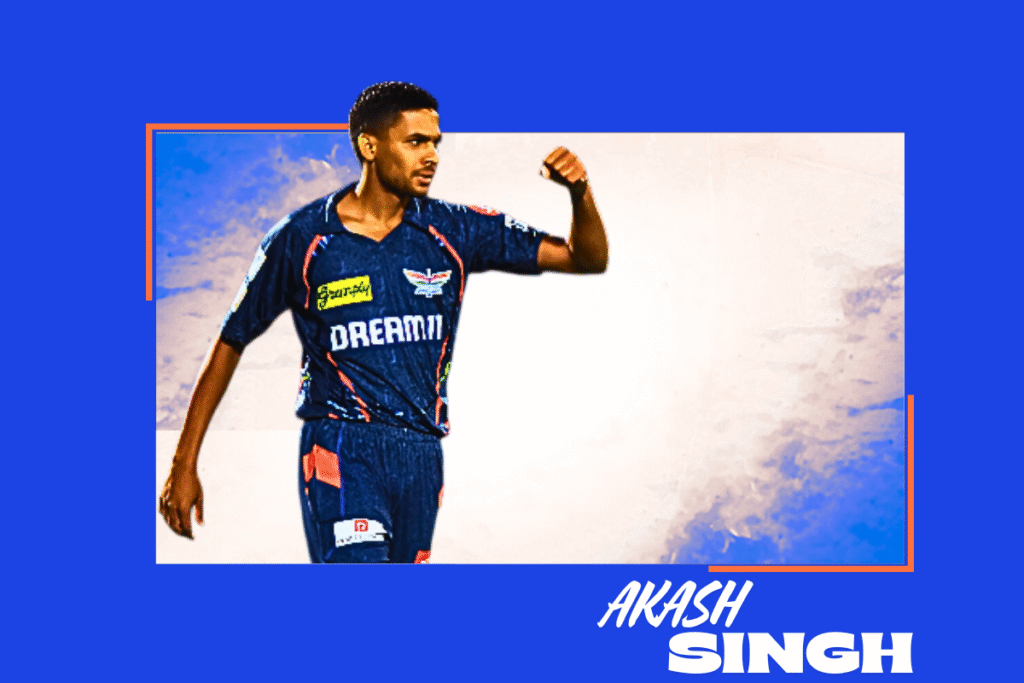One of the young fast bowlers Akash Singh of Lucknow Super Giants.