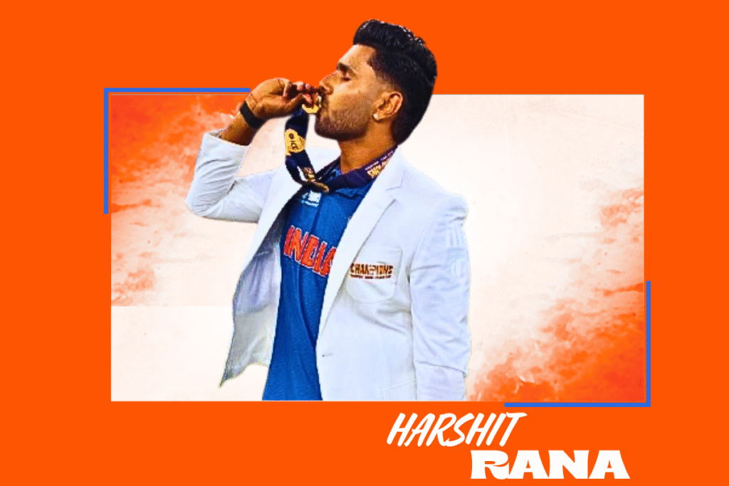 One of the Young Indian fast bowlers Harshit Rana of Kolkata Knight Riders.
