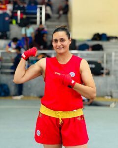 Wushu Player of India Pooja Kadian.