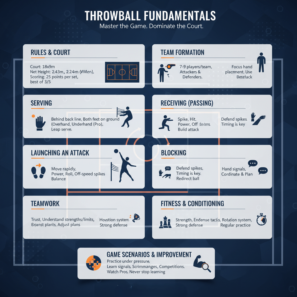 Throwball skills explain in short.