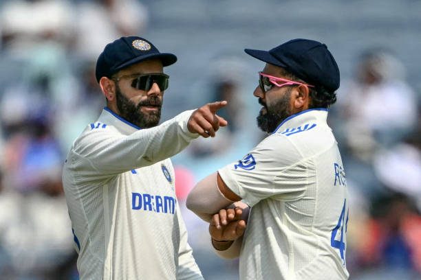 Virat Kohli and Rohit Sharma of India.