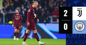 Juventus vs. MAn City in UEFA Champions League 2024-25.