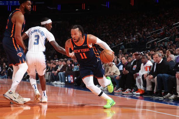 The Knicks vs. Magic: Jalen Brunson of the New York Knicks go to the basket.