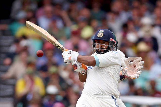 India vs. Australia 5th Test Day 2: Rishabh Pant playing a shot.