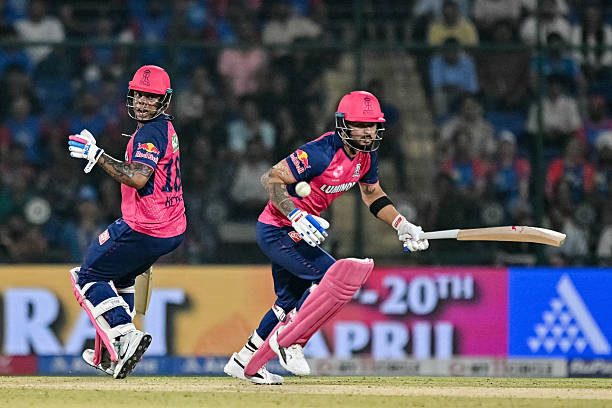 RR vs GT Dream11 Prediction: The captain of Rajasthan Royals Riyan Parag run between the wickets.