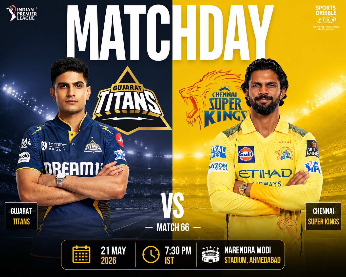 Gujarat Titans vs Chennai Super Kings 2026 Preview: Timeline, Stats, Playing11 & Where to watch