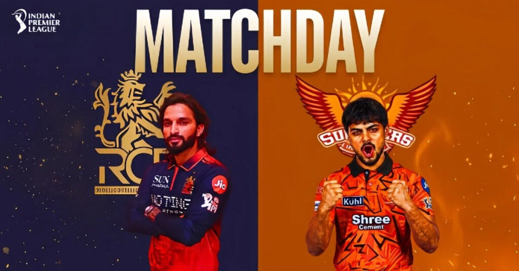 RCB vs SRH 2026 IPL match on M. Chinnaswamy Stadium.