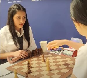 Divya Deshmukh of India in FIDE Women's Chess Championship 2025