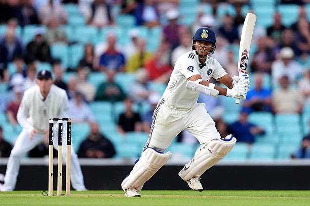 Jaiswal of India playing shot in India vs England 5th Test Day 2.