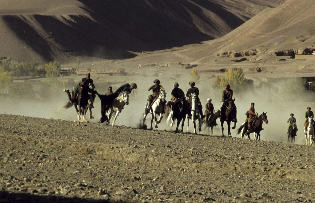 Buzkashi is a unusual sports of Central Asia.
