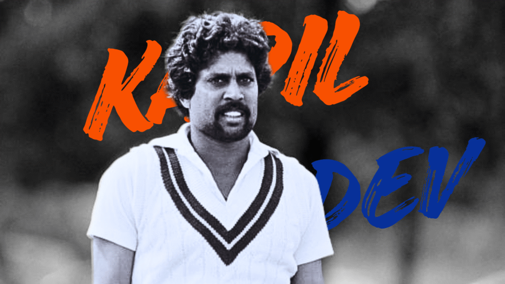 Indian fast bolwers Kapil Dev.