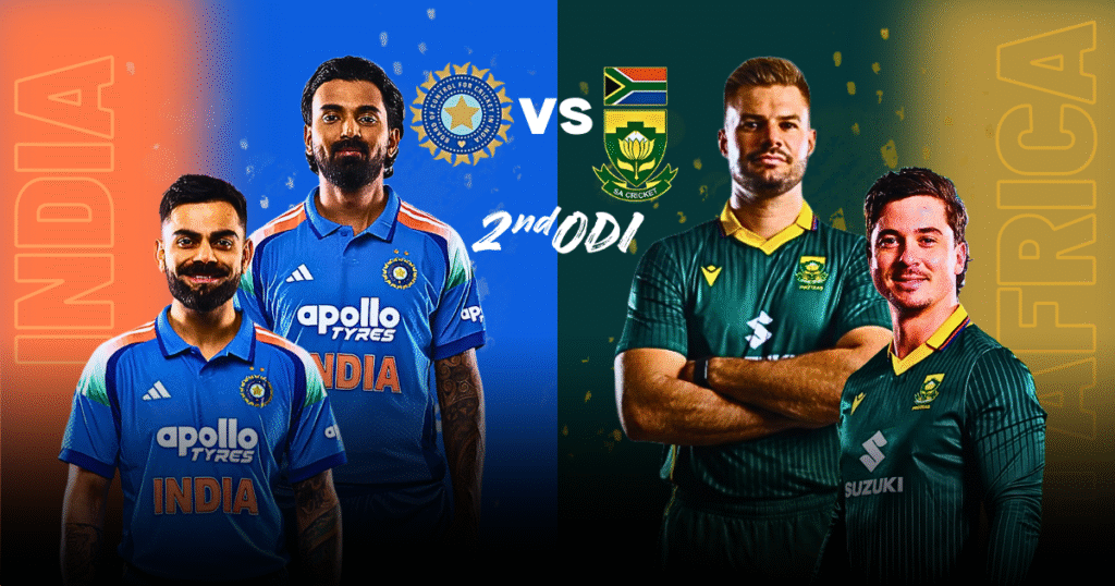 IND vs SA 2nd ODI 2025 is set.