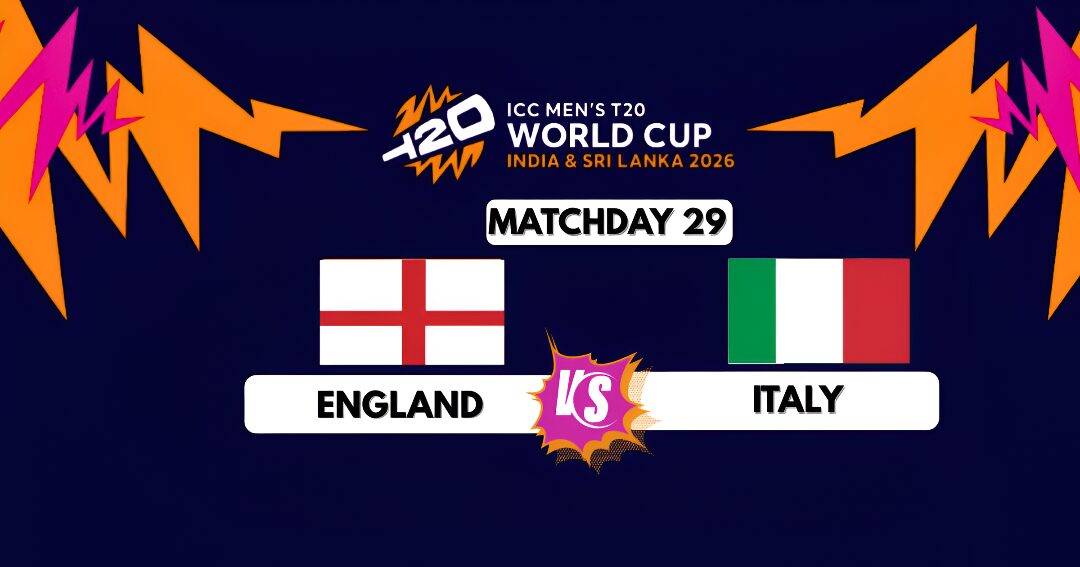 England vs Italy T20 World Cup: Preview, Tickets, & Prediction