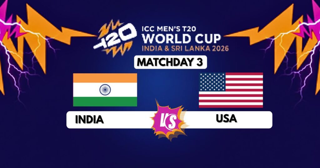 IND vs USA T20 World Cup 2026.