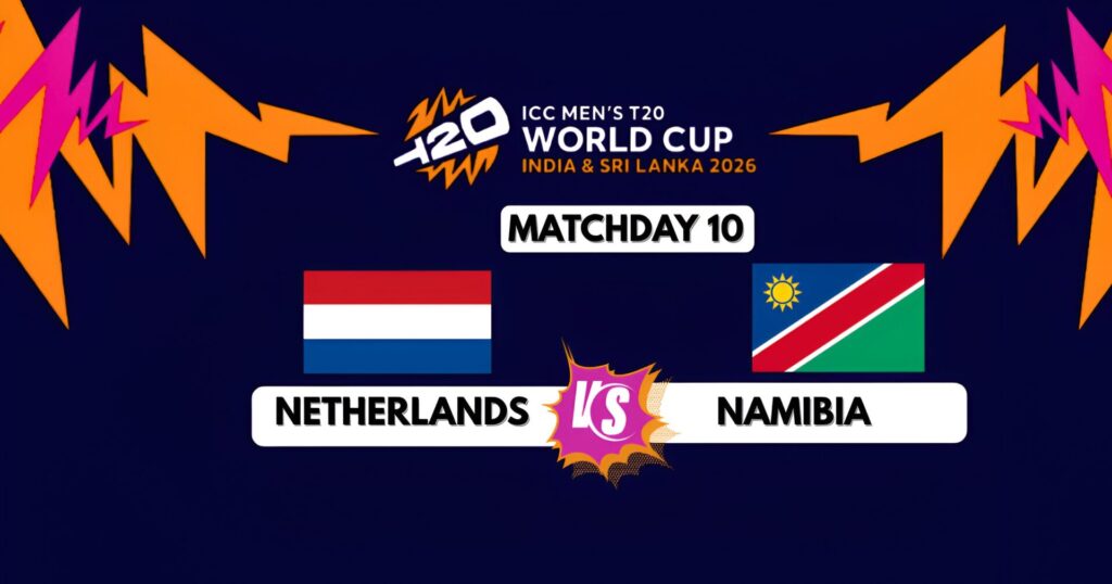 Netherlands vs Namibia T20 World cup 2026.