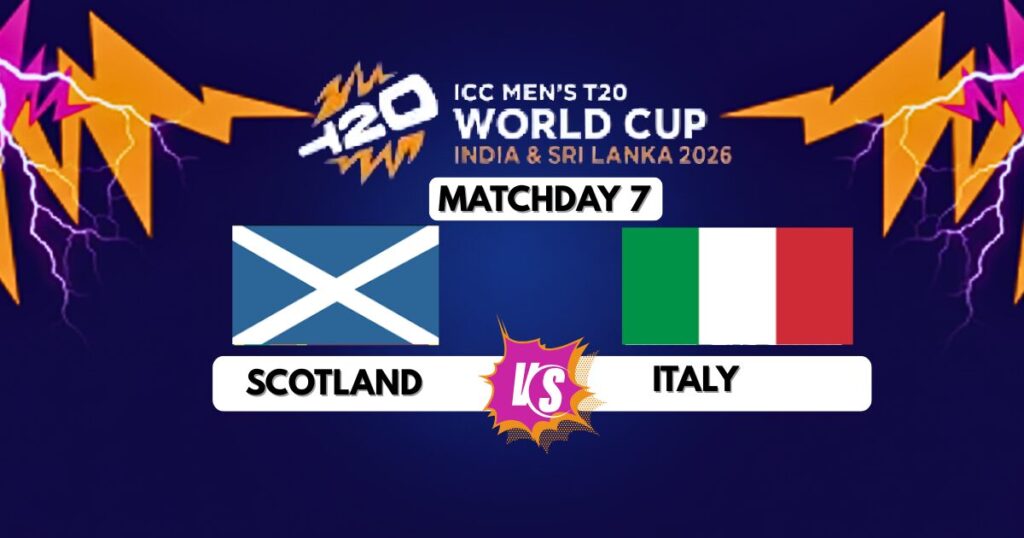 Scotland vs Italy t20 world cup 2026.