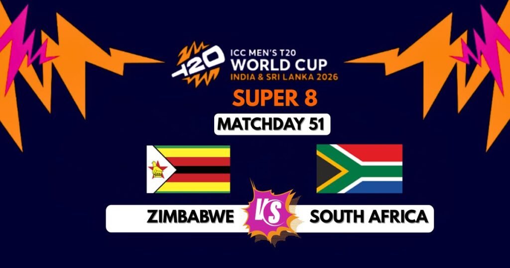 Zimbabwe vs South Africa T20 world cup 2026.