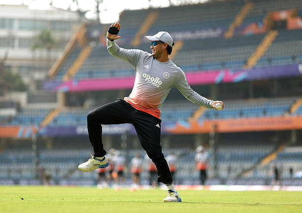 Abhishek Sharma of India during an ICC Men's T20 World Cup India & Sri Lanka.