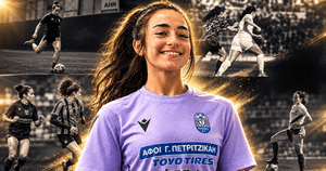 Josie Valeri's soccer career so far in AE Mykonos, Veria and Kalloni S.C. with action mode on pitch.